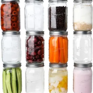 SUROQUE 32 oz Mason Jars with Lids (12)