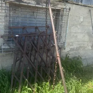 3 section of harrows and evener