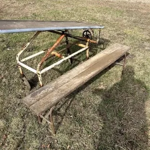 ANTIQUE STRETCHER AND BENCH