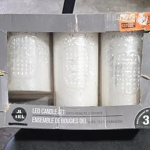 Hometrends LED Pillar Candle Set with Remote Contl
