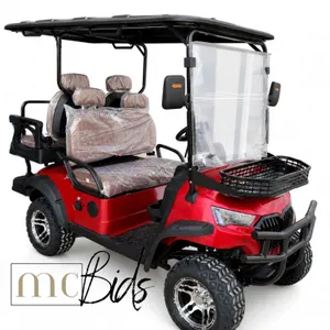Unused Red Electric 4 Wheel Golf Cart