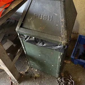 Metal trash can