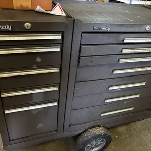 Kennedy, 7 drawer tool, cabinet, 5 drawer side box with tooling and tools, mounted on a cart