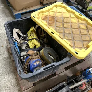 Tote of Straps, Chain, Tow Ropes and More
 UNRESERVED