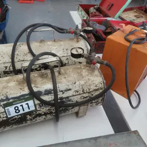 Lot - (2) Portable Air Tanks & 220V Electric Heater - No Plug.