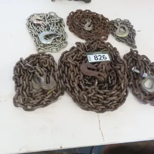 Lot - (6) Various Chains w/ Ends, Various Lengths.