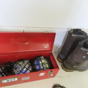 Lot - Vehicle Flood Lights, Baffin Winter Boots - Size 11.