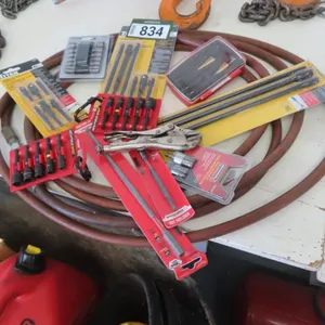 Lot - Air Hose, Various Socket Attachments, Nut Driver Bit Sets & Socket Adaptor Sets.