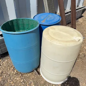 Vegetable Cleaning Barrel w/ Strainer & Valve, 2 @ Poly Barrels (Non Water Holding)