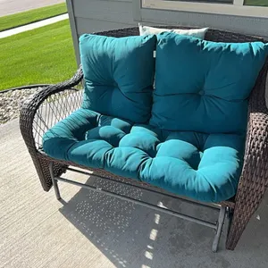 Wicker patio glider