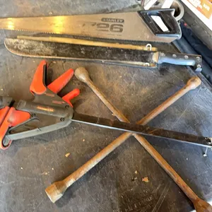 Saw, machete, clamp