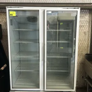 Master-Bilt BLG-48HD 2-door glass door merchandiser freezer. Features self-contained refrigeration, glass doors, and adjustable wire shelves. 50"W x 3