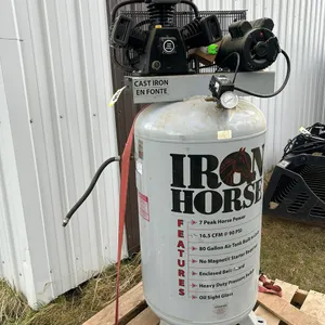 *OFFSITE* IRON HORSE HD7180V1 UPRIGHT AIR COMPRESSOR, 80 GAL, 208/230V/1PH S/N B1529 PUMP # CC3065