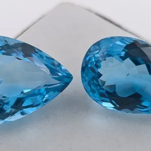 53.91 ct Certified Royal Blue Topaz gemstone Pair