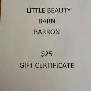 Little Beauty Barn Barron $25 Gift Certificate