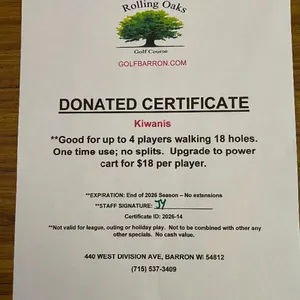 Rolling Oaks 4 Players Golfing 18 Holes NO CART