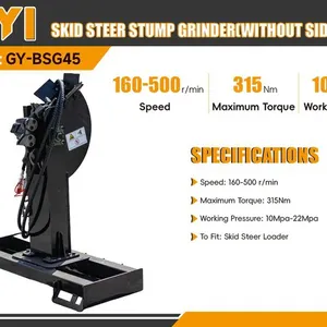 2026 GIYI GY-BSG45 Skid Steer Stump Grinder (Unused)