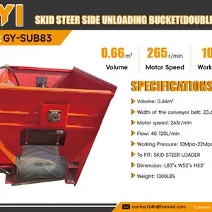 2026 GIYI GY-SUB83 Side Unloading Skid Steer Bucket (Unused)