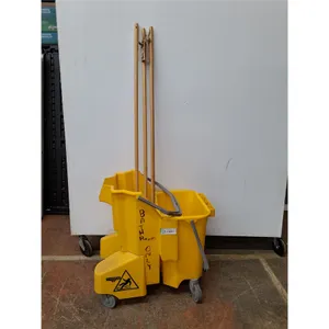 * Mop Bucket and (3) Broom Handles, No Shipping