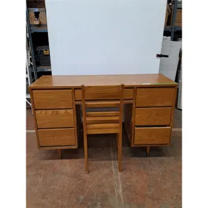 *Seven Drawer Wooden Desk and Chair, Cannot Ship