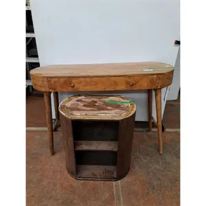 *Wooden Table with Drawer and Broken Leg, Wooden Cabinet, Cannot Ship