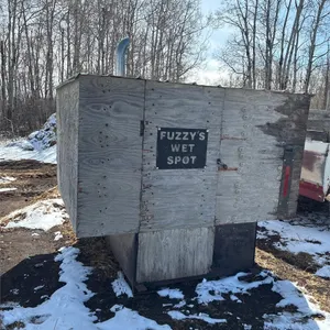 Fishing shack. Steel skids, 6ft x 7ft,