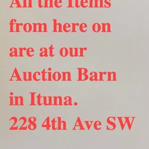 Items from here on are at our Auction Barn
