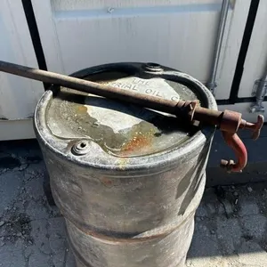 Antique Imperial Oil Drum with pump
