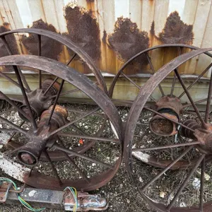 Antique Cast Iron Trailer Wheels with bearings