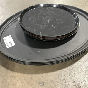 (10) Black Serving Trays