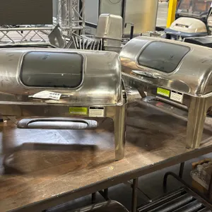 (2) PYY Roll Top Chafing Dishes with Inserts and Fuel Holders