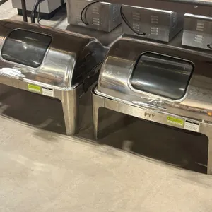 (2) PYY Roll Top Chafing Dishes with Inserts and Fuel Holders