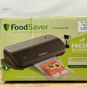 FoodSaver: Preserve Vacuum Sealing System Starter Kit with Bags and Rolls- Used/ * Must press Seal Button to seal Properly/ Extra Bags
