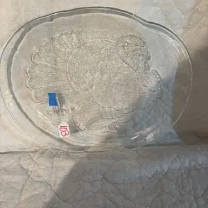 GLASS TURKEY PLATTER