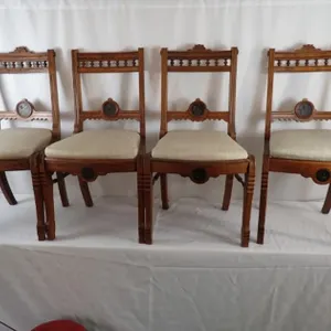 4 Eastlake Victorian Style Chairs