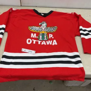 Athletic Knit Superstar Mesh M.P. Ottawa Hockey Jersey, Men's XL, Red