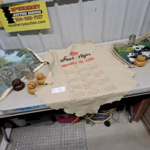 Wood and Hyde Leather Company 1979 Promotional Calendar on Leather Hide and Painting Insulators