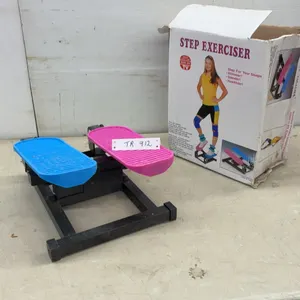 Step Exerciser with Blue and Pink Non-Slip Pedals and Steel Frame
