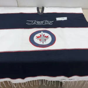 Winnipeg Jets NHL Hockey Team Fan Poncho with Embroidered Logo and Fringe