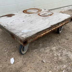 Industrial Platform Dolly with Swivel Casters and Handle Pockets