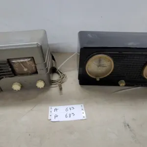 General Electric Model H-62 AM Radio and Philco Model 46-420 AM Clock Radio, Circa 1946-1949