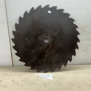 Large Industrial 21" Circular Saw Blade with Coarse Teeth and Central Arbor Hole