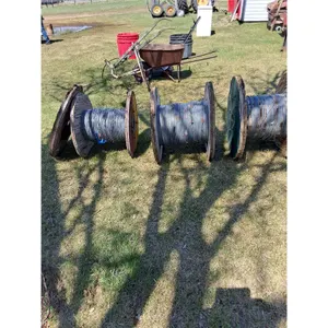 (3)Spools of Smooth Wire, Varying Amount Wire/ Spool-As Is