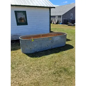 8x2.5ft X2ft, Galvanized Westeel Livestock Water Trough