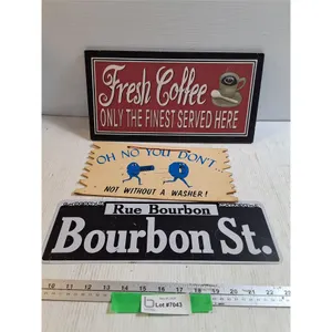 (3) Signs largest 15x7.5"