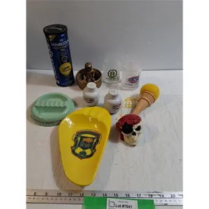 Misc Salt & Pepper Shaker, Guinness Ash Tray, RCMP Curling Club Ashtray, Hockey Glasses