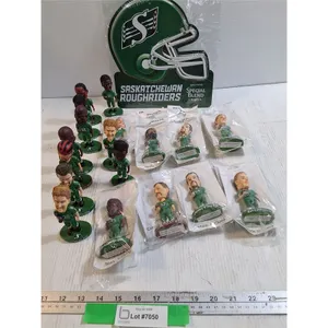 Saskatchewan Roughriders Metal Sign, Corby's Distilleries Ltd Bobble-head Players