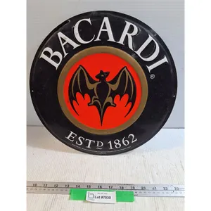 Bacardi Metal Round Sign 14"