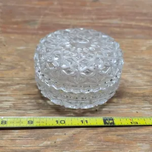 Covered small glass dish