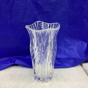 LARGE GLASS HEAVY VASE